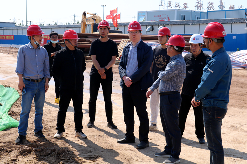 金寨縣委常委、常務副縣長汪洪濤一行到史河（金寨段）防洪提升工程-7#防汛大橋項目調研指導工作